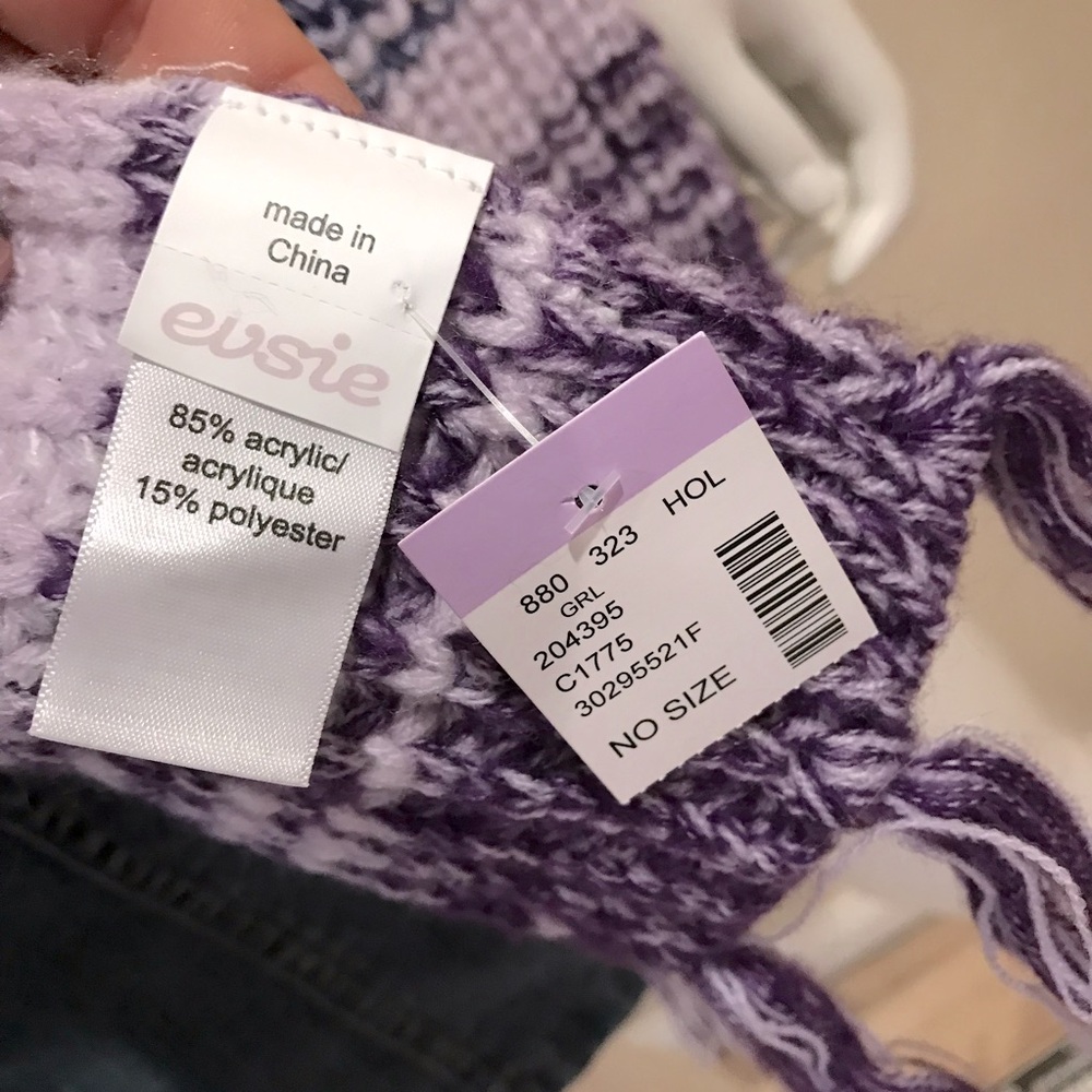 Evsie Knitted Scarf NEW Purple Blue Soft Fringe Wide Winter Festival Gift - Picture 4 of 8